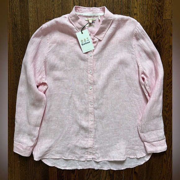 Barbour Tops - Barbour 100% Linen Marine Blouse